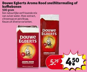 Aanbiedingen Douwe egberts aroma rood snelfiltermaling of koffiebonen - Douwe Egberts - Geldig van 27/06/2017 tot 09/07/2017 bij Kruidvat