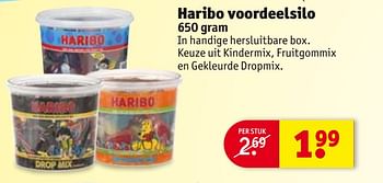 Aanbiedingen Haribo voordeelsilo - Haribo - Geldig van 27/06/2017 tot 09/07/2017 bij Kruidvat