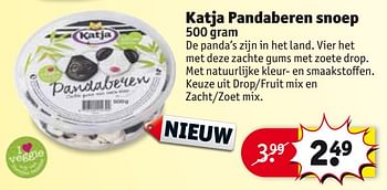 Aanbiedingen Katja pandaberen snoep - Katja - Geldig van 27/06/2017 tot 09/07/2017 bij Kruidvat