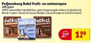 Aanbiedingen Peijnenburg nakd fruit- en notenrepen - Peijnenburg - Geldig van 27/06/2017 tot 09/07/2017 bij Kruidvat