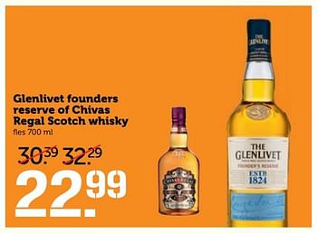 Aanbiedingen Glenlivet founders reserve of chivas regal scotch whisky - Huismerk - Coop - Geldig van 03/07/2017 tot 09/07/2017 bij Coop