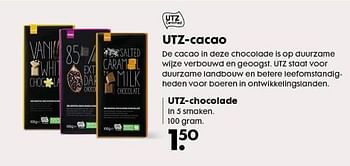 Aanbiedingen Utz chocolade - Fair Trade - Geldig van 10/07/2017 tot 30/07/2017 bij Hema