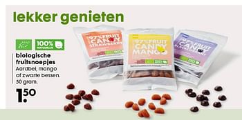 Aanbiedingen Biologische fruitsnoepjes - Huismerk - Hema - Geldig van 10/07/2017 tot 30/07/2017 bij Hema