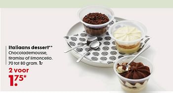 Aanbiedingen Italiaans dessert - Huismerk - Hema - Geldig van 10/07/2017 tot 30/07/2017 bij Hema