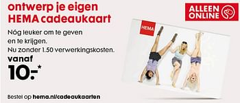 Aanbiedingen Ontwerp je eigen hema cadeaukaart - Huismerk - Hema - Geldig van 10/07/2017 tot 30/07/2017 bij Hema