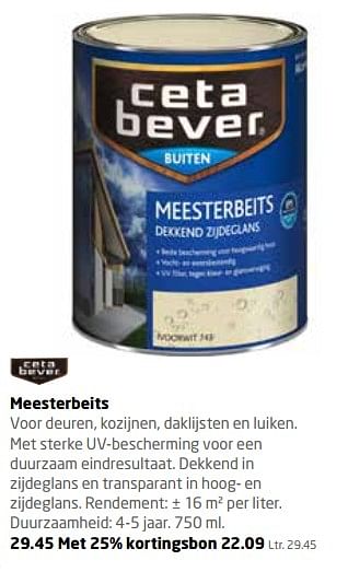 Aanbiedingen Meesterbeits - Ceta Bever - Geldig van 26/06/2017 tot 09/07/2017 bij Formido