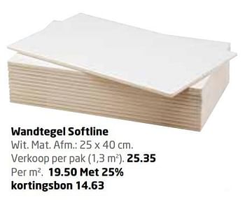 Aanbiedingen Wandtegel softline - Huismerk - Formido - Geldig van 26/06/2017 tot 09/07/2017 bij Formido