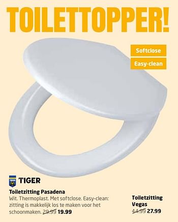 Aanbiedingen Toiletzitting pasadena - Tiger - Geldig van 26/06/2017 tot 09/07/2017 bij Formido