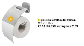 Aanbiedingen Toiletrolhouder ramos - Tiger - Geldig van 26/06/2017 tot 09/07/2017 bij Formido