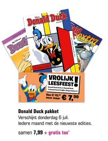 Aanbiedingen Donald duck pakket - Huismerk - Primera - Geldig van 03/07/2017 tot 27/08/2017 bij Primera