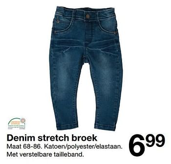 Aanbiedingen Denim stretch broek - Huismerk - Zeeman  - Geldig van 01/07/2017 tot 31/12/2017 bij Zeeman