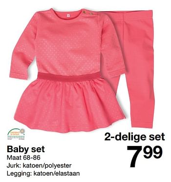 Aanbiedingen Baby set - Huismerk - Zeeman  - Geldig van 01/07/2017 tot 31/12/2017 bij Zeeman