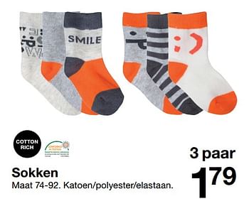 Aanbiedingen Sokken - Huismerk - Zeeman  - Geldig van 01/07/2017 tot 31/12/2017 bij Zeeman