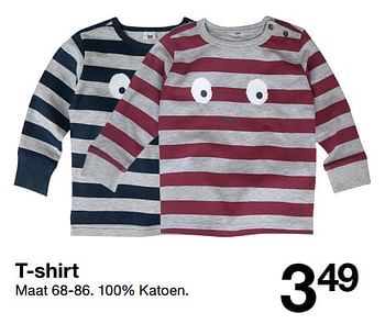 Aanbiedingen T-shirt - Huismerk - Zeeman  - Geldig van 01/07/2017 tot 31/12/2017 bij Zeeman