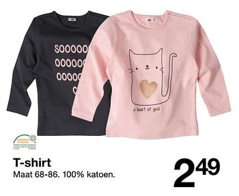 Aanbiedingen T-shirt - Huismerk - Zeeman  - Geldig van 01/07/2017 tot 31/12/2017 bij Zeeman