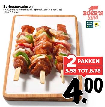 Aanbiedingen Barbecue-spiesen - Boer'n Land - Geldig van 02/07/2017 tot 08/07/2017 bij Vomar