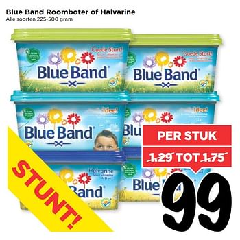 Aanbiedingen Blue band roomboter of halvarine - Blue Band - Geldig van 02/07/2017 tot 08/07/2017 bij Vomar