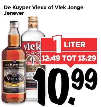 Aanbiedingen De kuyper vieux of vlek jonge jenever - Huismerk Vomar - Geldig van 02/07/2017 tot 08/07/2017 bij Vomar