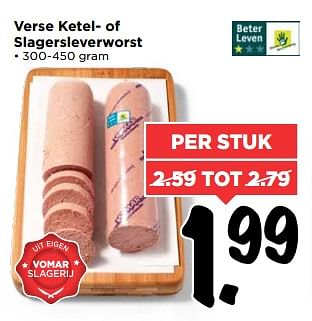Aanbiedingen Verse ketel- of slagersleverworst - Huismerk Vomar - Geldig van 02/07/2017 tot 08/07/2017 bij Vomar