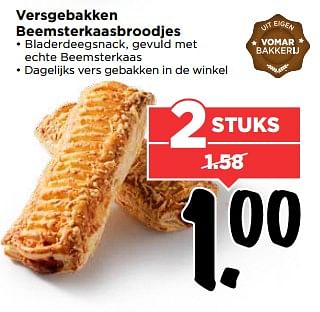 Aanbiedingen Versgebakken beemsterkaasbroodjes - Huismerk Vomar - Geldig van 02/07/2017 tot 08/07/2017 bij Vomar