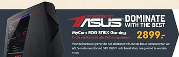 Aanbiedingen Asus mycom rog strix gaming - Asus - Geldig van 22/06/2017 tot 09/07/2017 bij MyCom