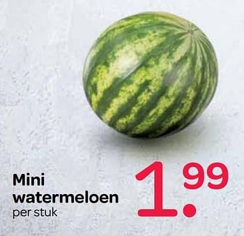 Aanbiedingen Mini watermeloen - Huismerk - Spar  - Geldig van 27/06/2017 tot 12/07/2017 bij Spar