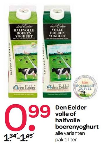 Aanbiedingen Den eelder volle of halfvolle boerenyoghurt - Den Eelder - Geldig van 27/06/2017 tot 12/07/2017 bij Spar