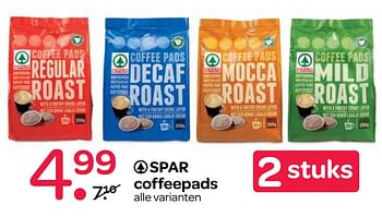 Aanbiedingen Coffeepads - Spar - Geldig van 27/06/2017 tot 12/07/2017 bij Spar