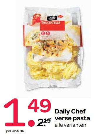 Aanbiedingen Daily chef verse pasta - Daily chef - Geldig van 27/06/2017 tot 12/07/2017 bij Spar