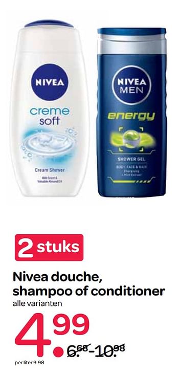 Aanbiedingen Nivea douche, shampoo of conditioner - Nivea - Geldig van 27/06/2017 tot 12/07/2017 bij Spar