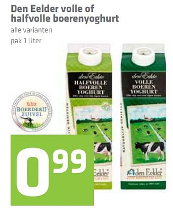 Aanbiedingen Den eelder volle of halfvolle boerenyoghurt - Den Eelder - Geldig van 29/06/2017 tot 12/07/2017 bij Attent