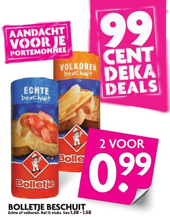 Aanbiedingen Bolletje beschuit - Bolletje - Geldig van 02/07/2017 tot 08/07/2017 bij Deka Markt