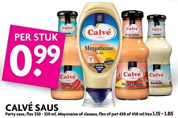 Aanbiedingen Calvé saus - Calve - Geldig van 02/07/2017 tot 08/07/2017 bij Deka Markt