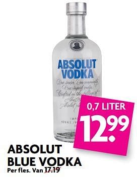 Aanbiedingen Absolut blue vodka - Absolut - Geldig van 02/07/2017 tot 08/07/2017 bij Deka Markt