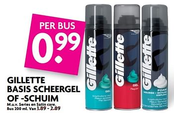 Aanbiedingen Gillette basis scheergel of -schuim - Gillette - Geldig van 02/07/2017 tot 08/07/2017 bij Deka Markt