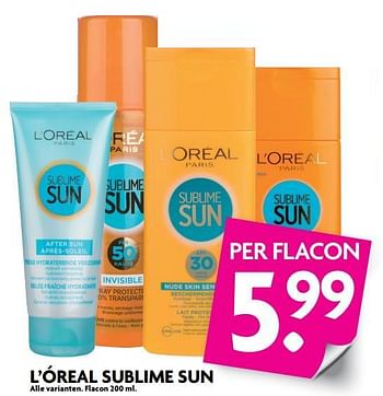 Aanbiedingen L’óreal sublime sun - L'Oreal Paris - Geldig van 02/07/2017 tot 08/07/2017 bij Deka Markt