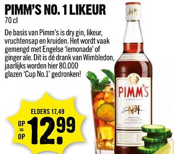 Aanbiedingen Pimm`s - Pimm's - Geldig van 02/07/2017 tot 08/07/2017 bij Dirk III