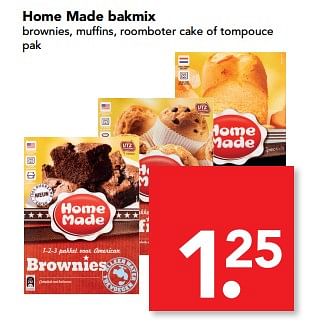 Aanbiedingen Home made bakmix - Home Made - Geldig van 02/07/2017 tot 08/07/2017 bij Deen Supermarkten