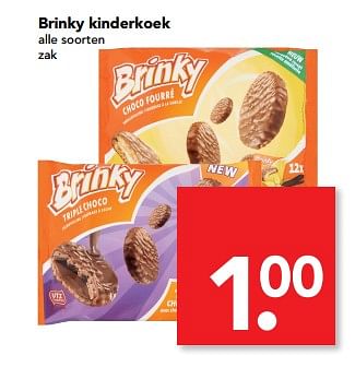 Aanbiedingen Brinky kinderkoek - Brinky - Geldig van 02/07/2017 tot 08/07/2017 bij Deen Supermarkten