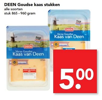 Aanbiedingen Deen goudse kaas stukken - Huismerk deen supermarkt - Geldig van 02/07/2017 tot 08/07/2017 bij Deen Supermarkten