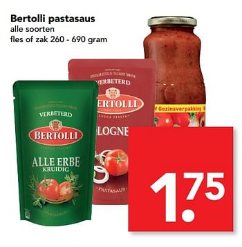 Aanbiedingen Bertolli pastasaus - Bertolli - Geldig van 02/07/2017 tot 08/07/2017 bij Deen Supermarkten
