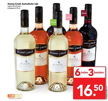 Aanbiedingen Stoney creek australische wijn - Rode wijnen - Geldig van 02/07/2017 tot 08/07/2017 bij Deen Supermarkten