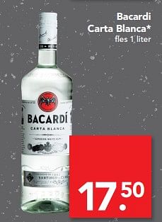 Aanbiedingen Bacardi carta blanca - Bacardi - Geldig van 02/07/2017 tot 08/07/2017 bij Deen Supermarkten