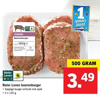 Aanbiedingen Beter leven boerenburger - Huismerk - Lidl - Geldig van 02/07/2017 tot 09/07/2017 bij Lidl