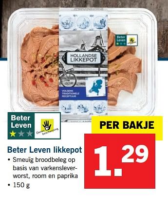 Aanbiedingen Beter leven likkepot - Huismerk - Lidl - Geldig van 02/07/2017 tot 09/07/2017 bij Lidl