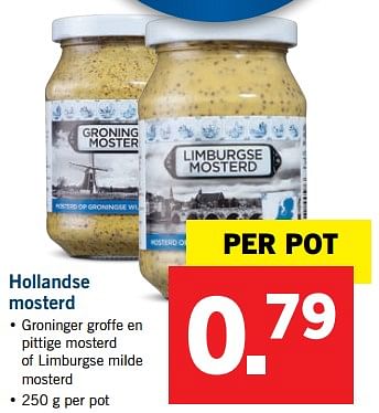 Aanbiedingen Hollandse mosterd - Huismerk - Lidl - Geldig van 02/07/2017 tot 09/07/2017 bij Lidl