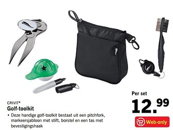 Aanbiedingen Golf-toolkit - Crivit - Geldig van 02/07/2017 tot 09/07/2017 bij Lidl