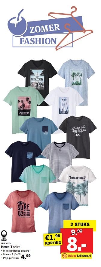 Aanbiedingen Heren-t-shirt - Livergy - Geldig van 02/07/2017 tot 09/07/2017 bij Lidl