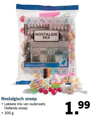 Aanbiedingen Nostalgisch snoep - Huismerk - Lidl - Geldig van 02/07/2017 tot 09/07/2017 bij Lidl