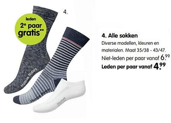 Aanbiedingen Alle sokken - Huismerk - ANWB - Geldig van 03/07/2017 tot 16/07/2017 bij ANWB